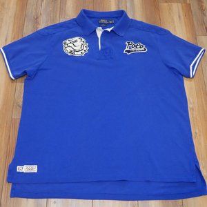 Rare Limited Edition Polo Ralph Lauren Bulldog Collegiate Polo Shirt Size XXL